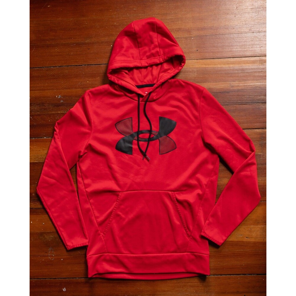 Under Armour - Men's Armour Fleece Big Logo Hoodie, Red, Small S